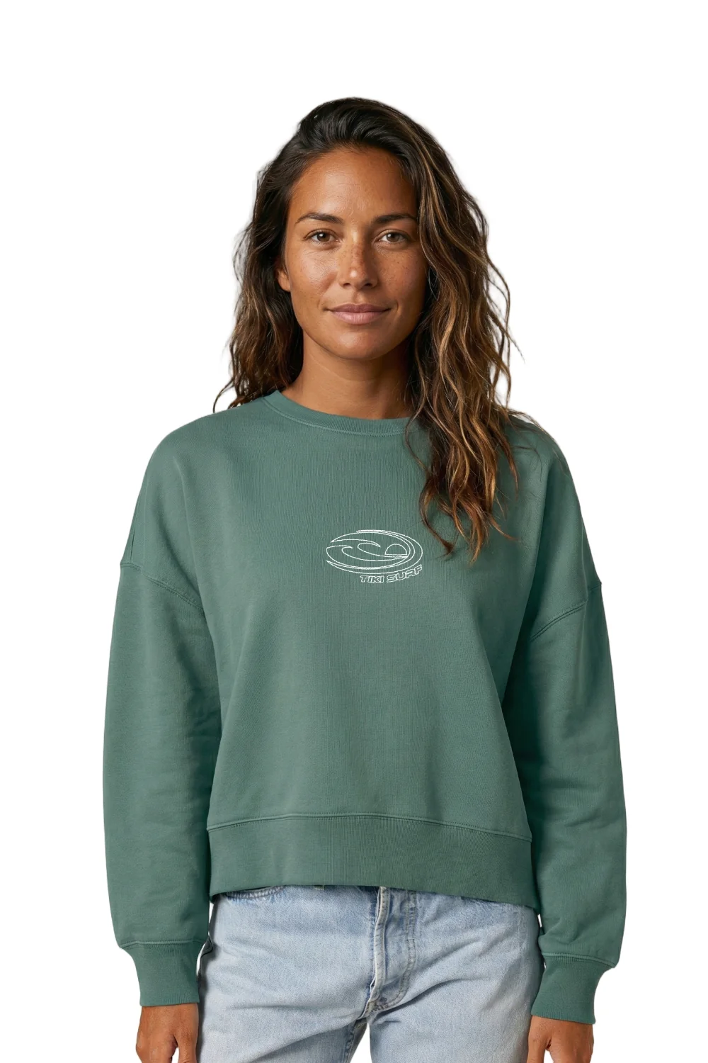 Tiki Last Wave Womens Sweatshirt Green Bay