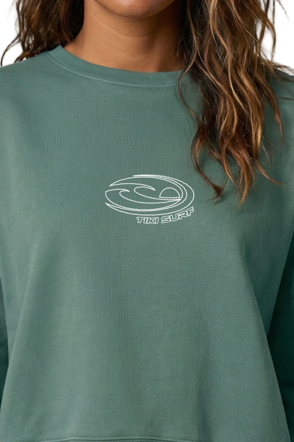 Tiki Last Wave Womens Sweatshirt Green Bay - Image 3