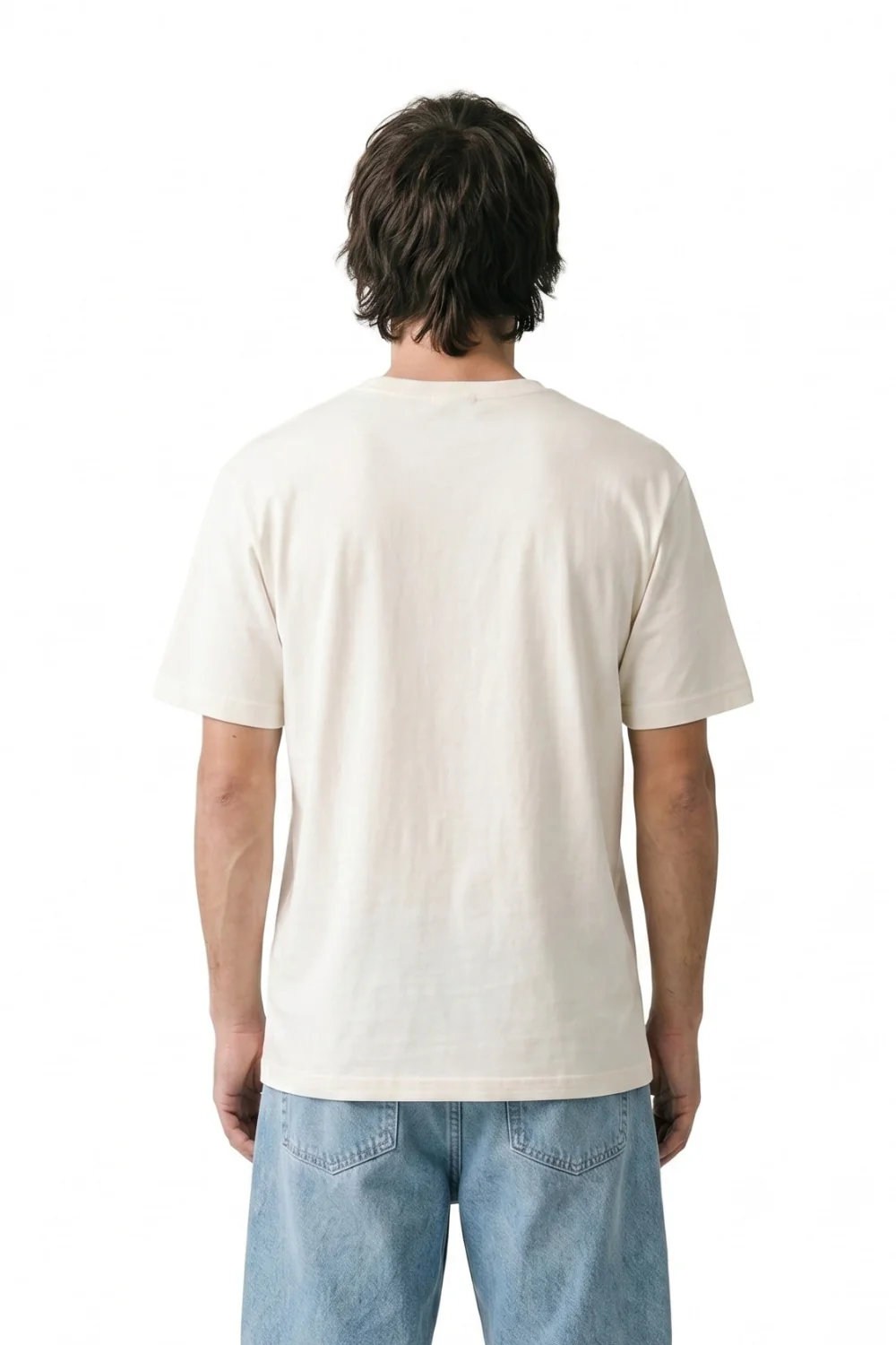 Tiki Penguin Mens T-Shirt Off White - Image 2