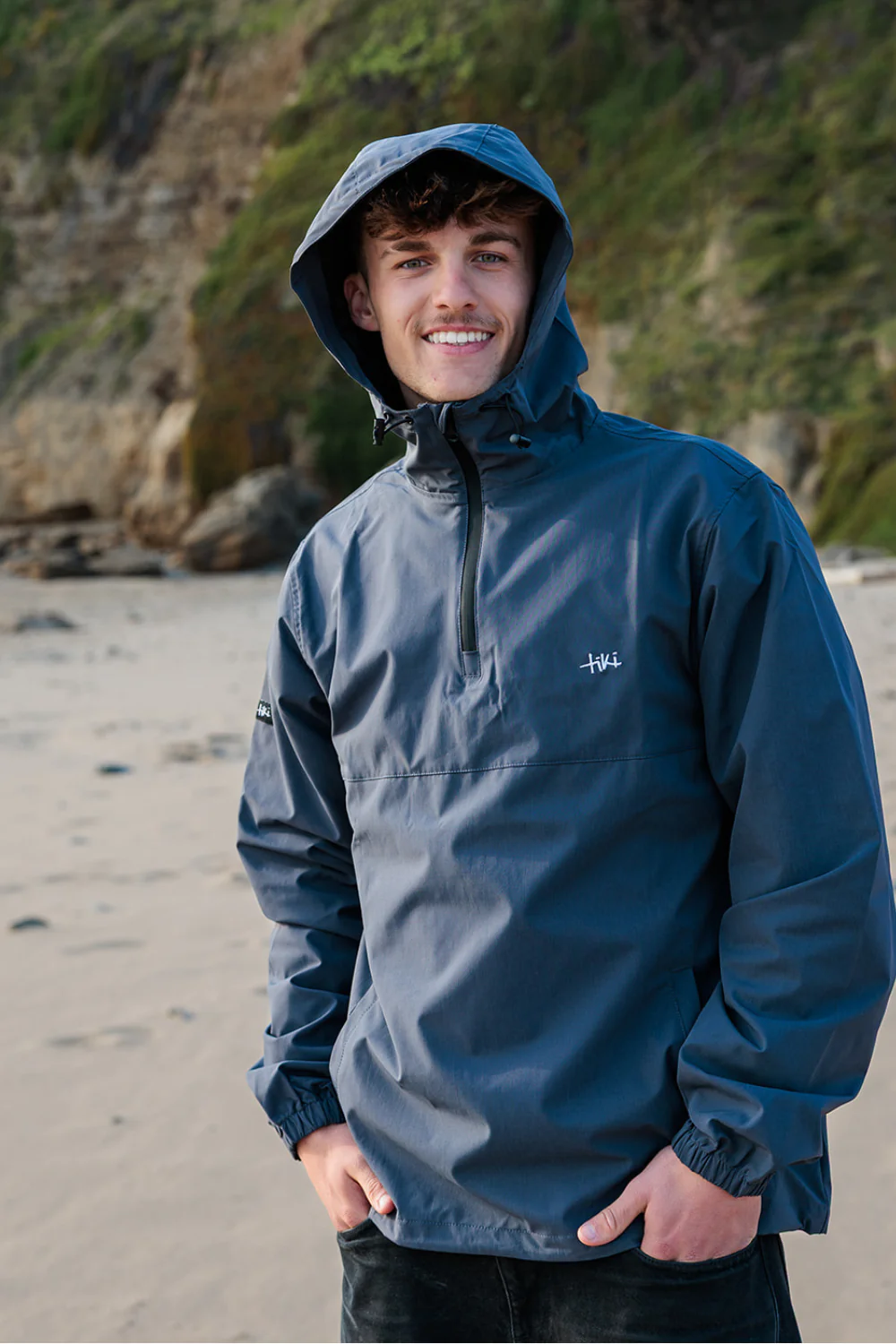 Tiki Storm Mens 1/4 Zip Jacket Navy - Image 5