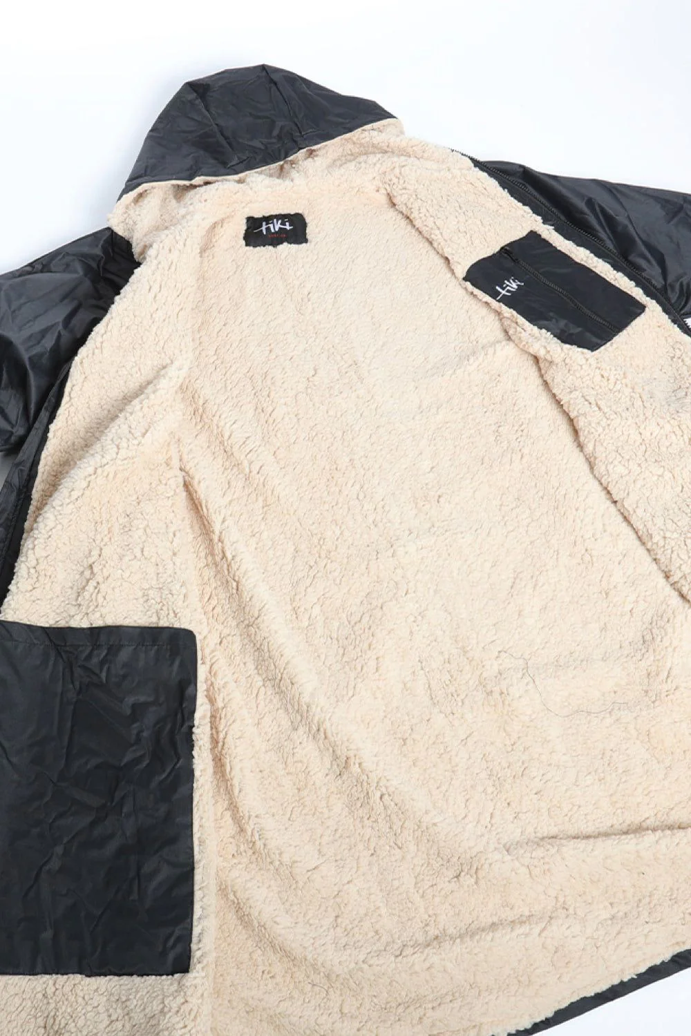 Tiki Tech Robe Black With Taupe Lining - Image 13