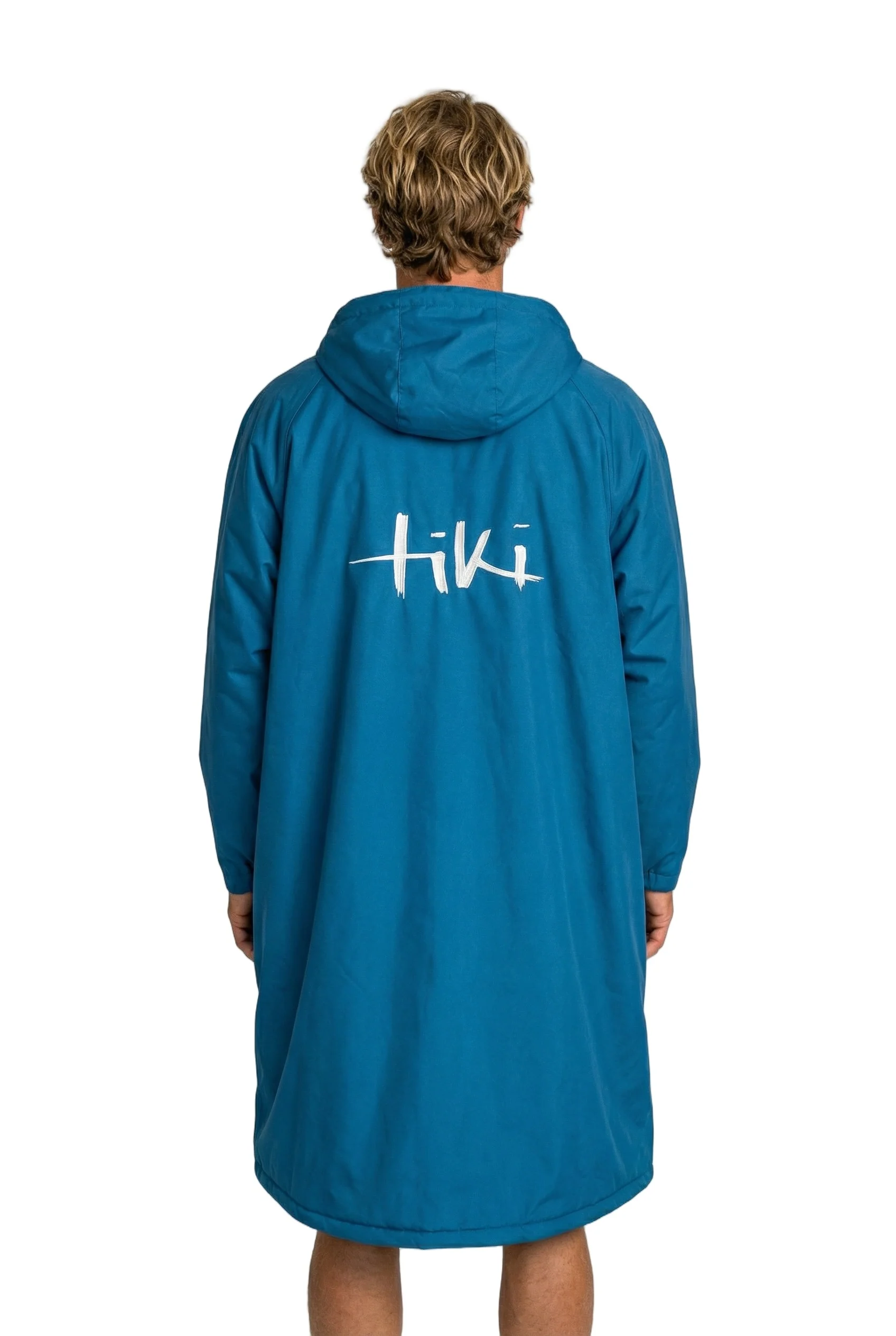 Tiki Tech Robe Teal With Grey Lining - Image 3