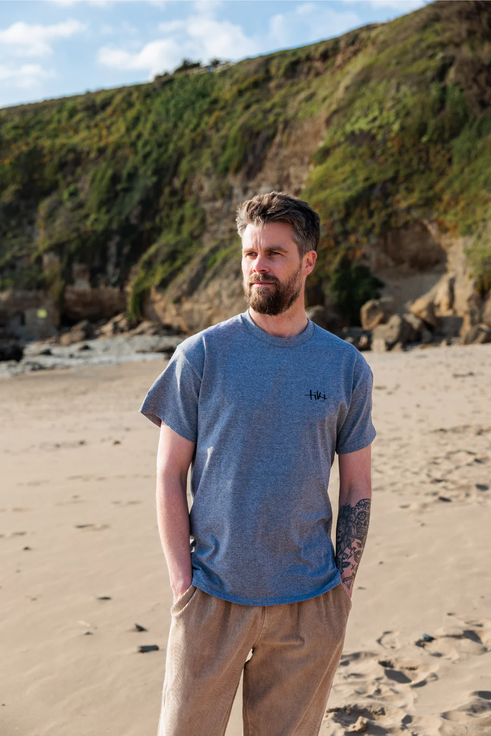 Tiki Corp Mens T-Shirt Grey Heather - Image 3