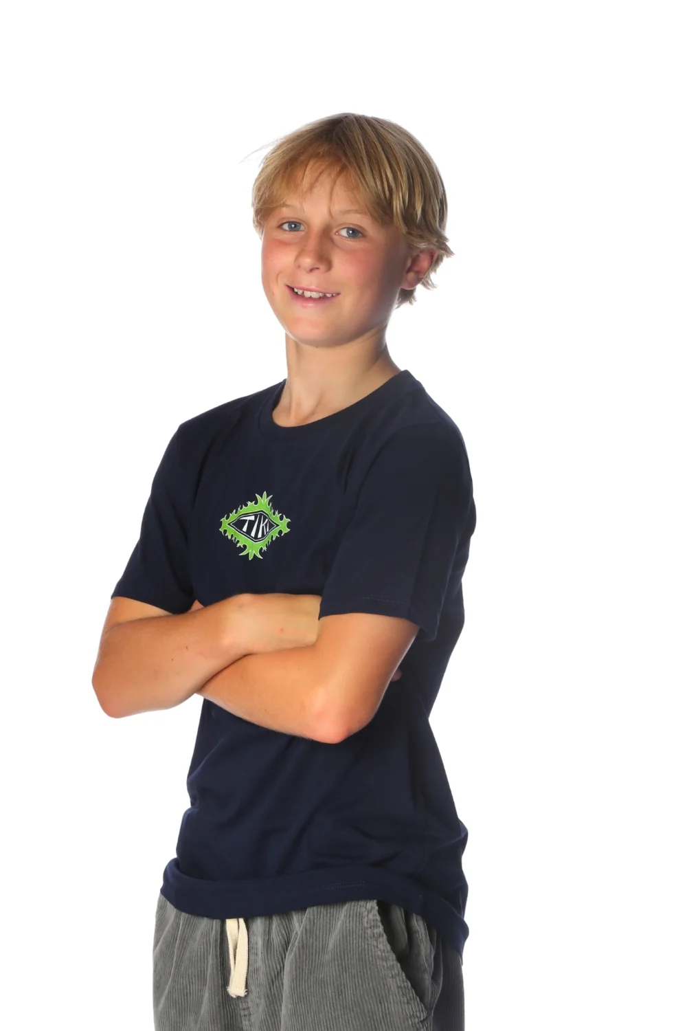 Tiki Tribal Mini T-Shirt Navy - Image 3