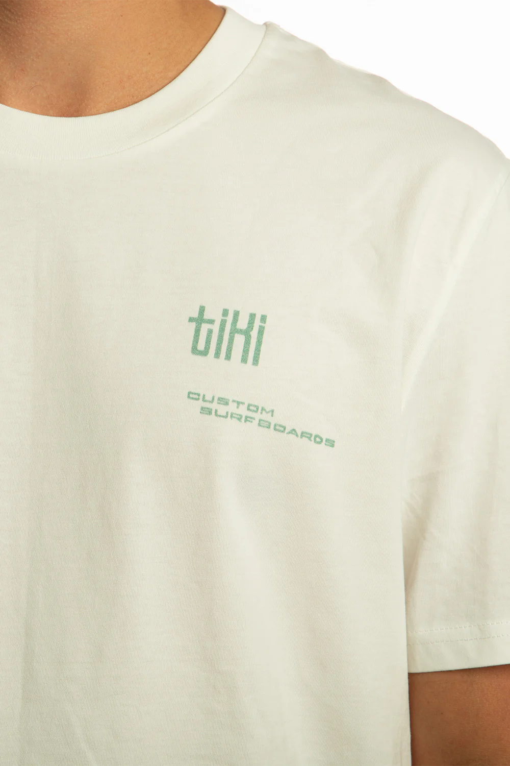 Tiki Twin Parrot Short Sleeve T-Shirt Off White - Image 4