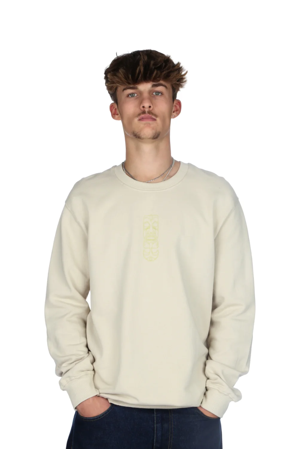 Tiki Two Faced Crew Bone