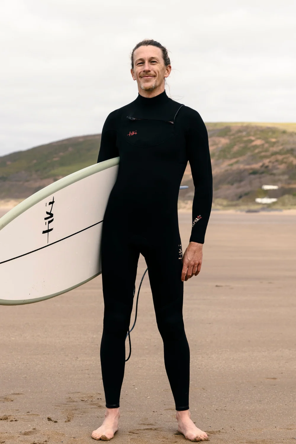 Tiki Zepha Eco 4/3mm Mens Wetsuit Yulex Chest Zip Black
