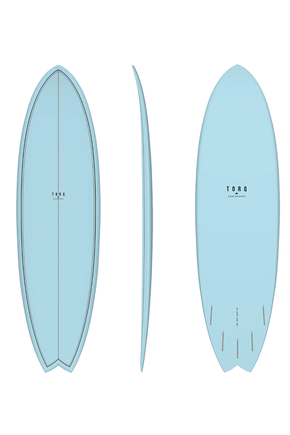 Torq TET Mod Fish Blue Fibre Pattern Surfboard - Image 2