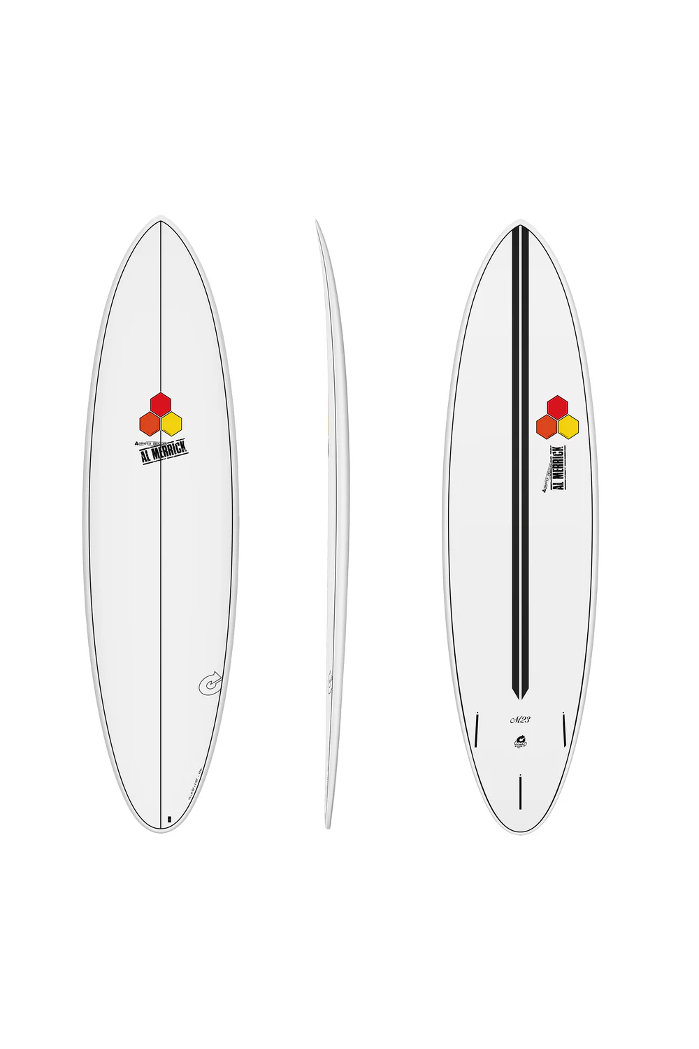 Torq X-lite M23 Surfboard in White + Pinline - Image 2