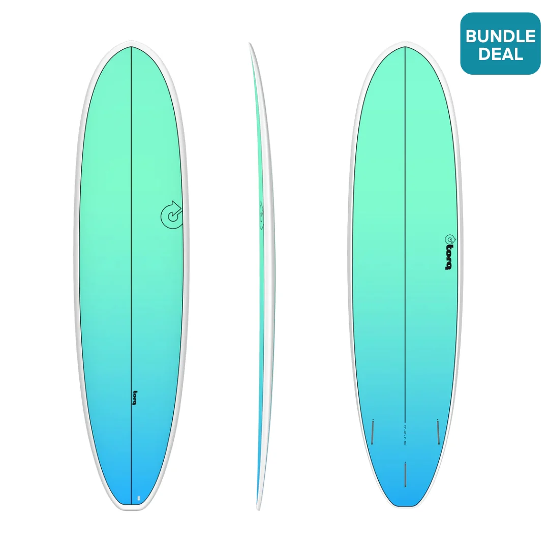 Torq TET V+ Seagreen Retro Fade Surfboard - Image 2