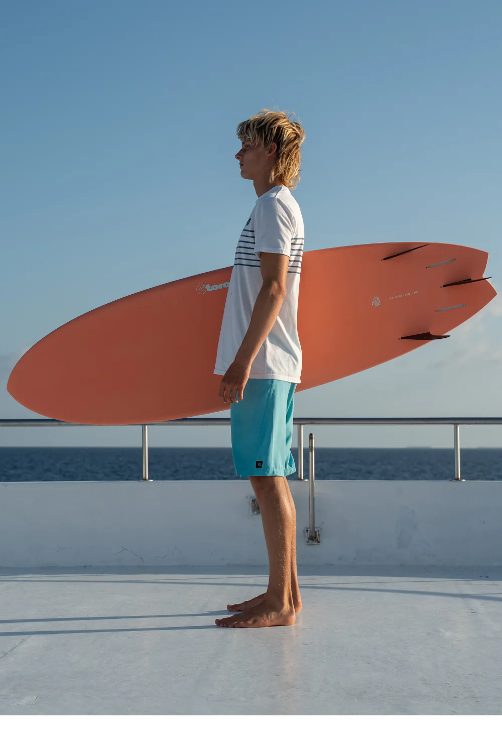 Torq Mod Fish TET Surfboard Pop Coral - Image 5
