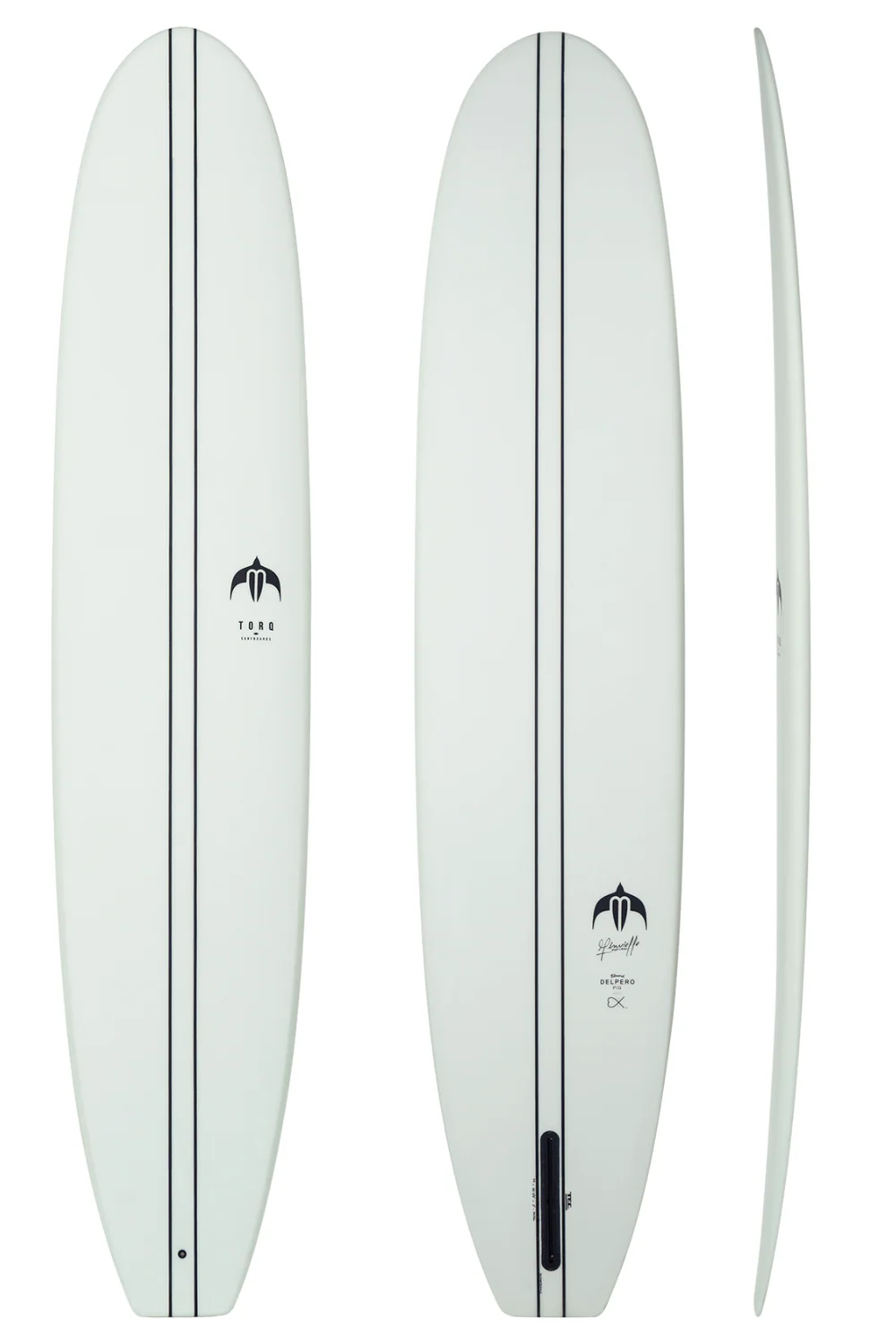 Torq Tec Delpero Pig Longboard Surfboard Clear - Image 2