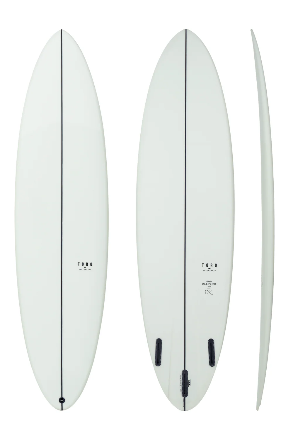 Torq Tec Delpero Twin Surfboard Clear - Image 2