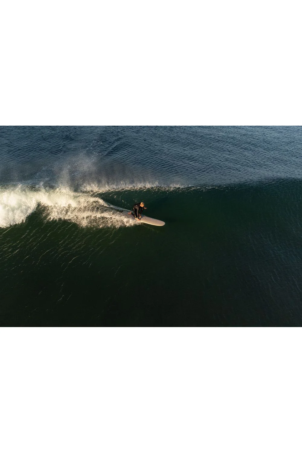 Torq TET Longboard Surfboard Pinline White - Image 3