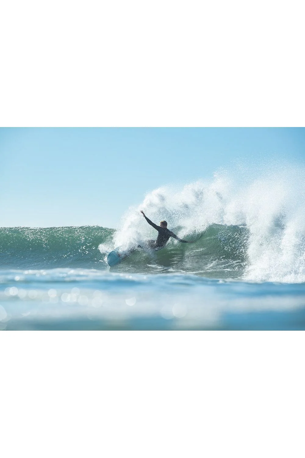 Torq TET Mod Fish Surfboard in Pinline Miami Blue - Image 5