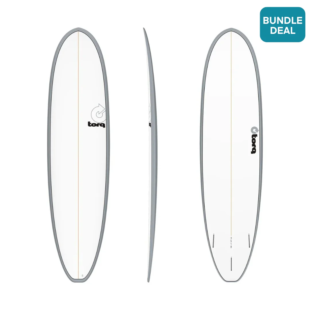 Torq TET Mod Fun V+ Surfboard with Rail Grey - Image 2
