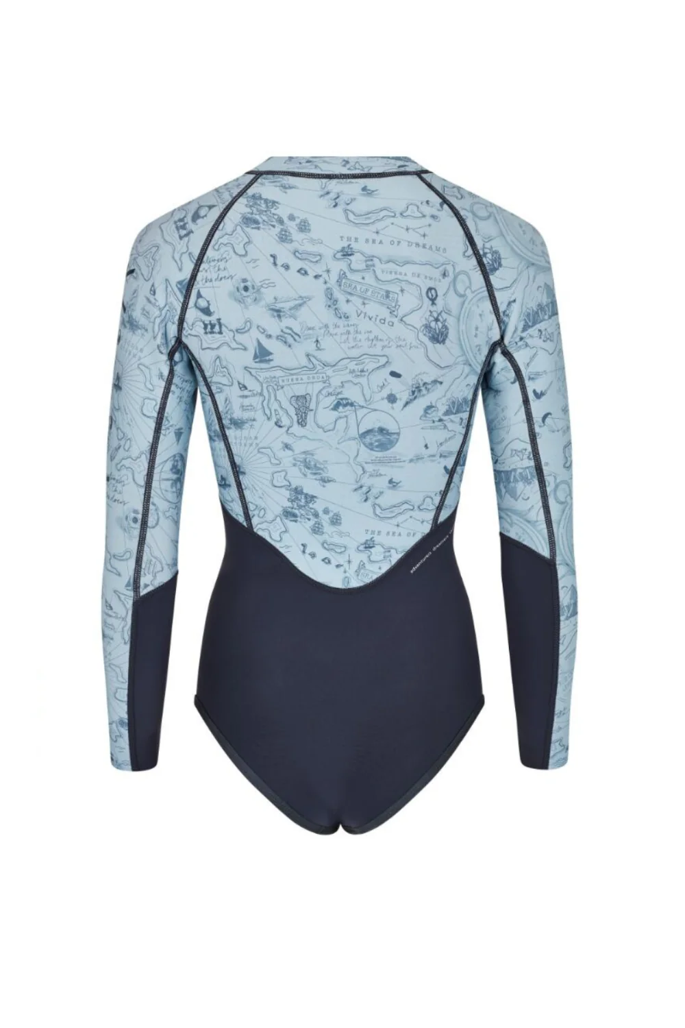 Vivida Linda 2mm Womens Spring Wetsuit Reversible Long Sleeve Graphite/Map Of Dreams - Image 2