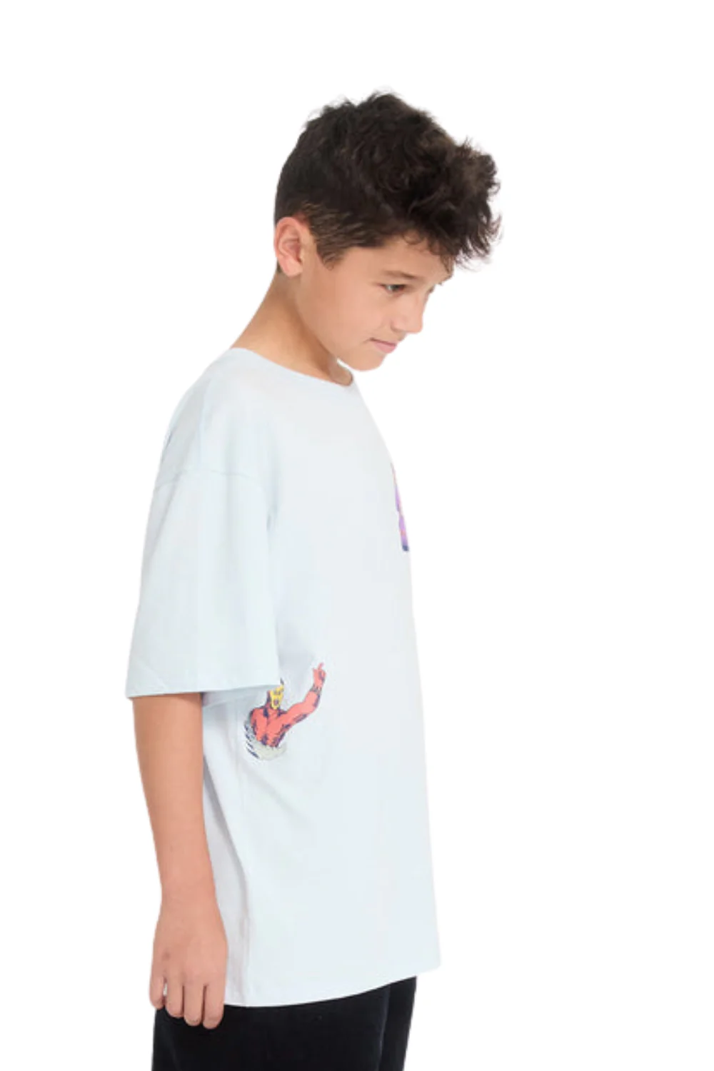 Volcom Ben Sanaire 1 Kids T-Shirt Light Blue Acid - Image 2