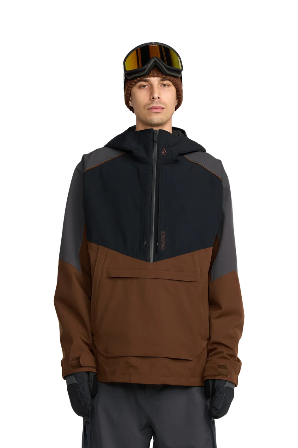 Volcom Brighton Pullover Ski/Snowboard Jaket Brown