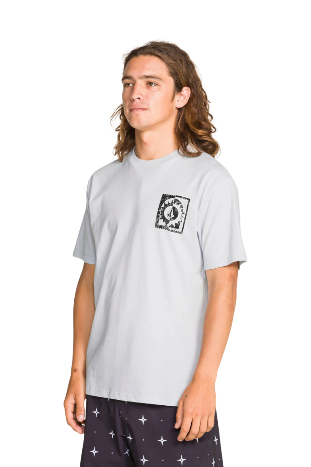 Volcom Burner Mens T-Shirt Light Blue Acid - Image 2