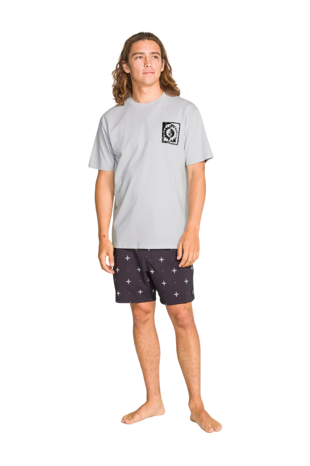 Volcom Burner Mens T-Shirt Light Blue Acid - Image 3