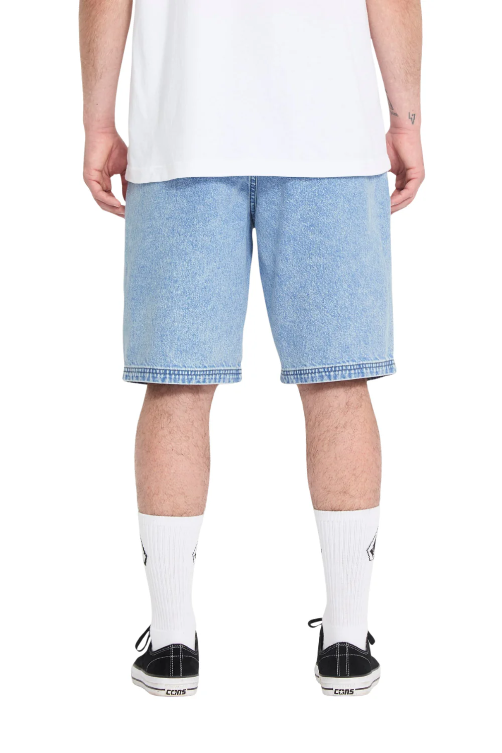 Volcom Freazy Denim Mens Elasticated Waist 22" Shorts Pale Aqua - Image 2