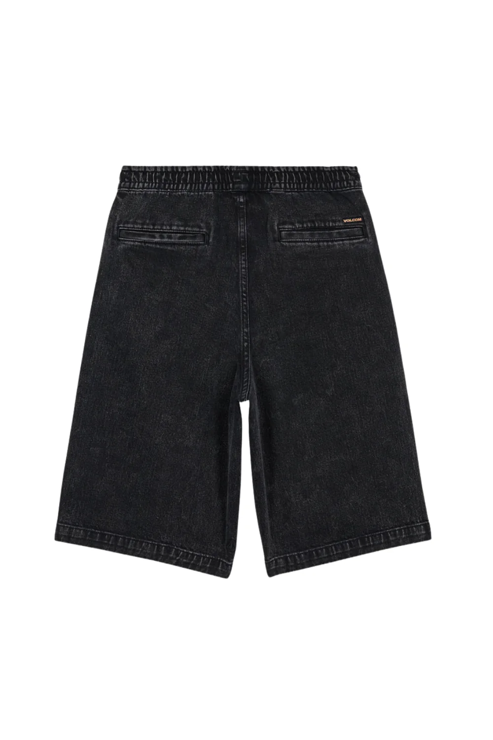 Volcom Freazy Loose Denim Mens Elasticated Waist Shorts Blackity Black - Image 2