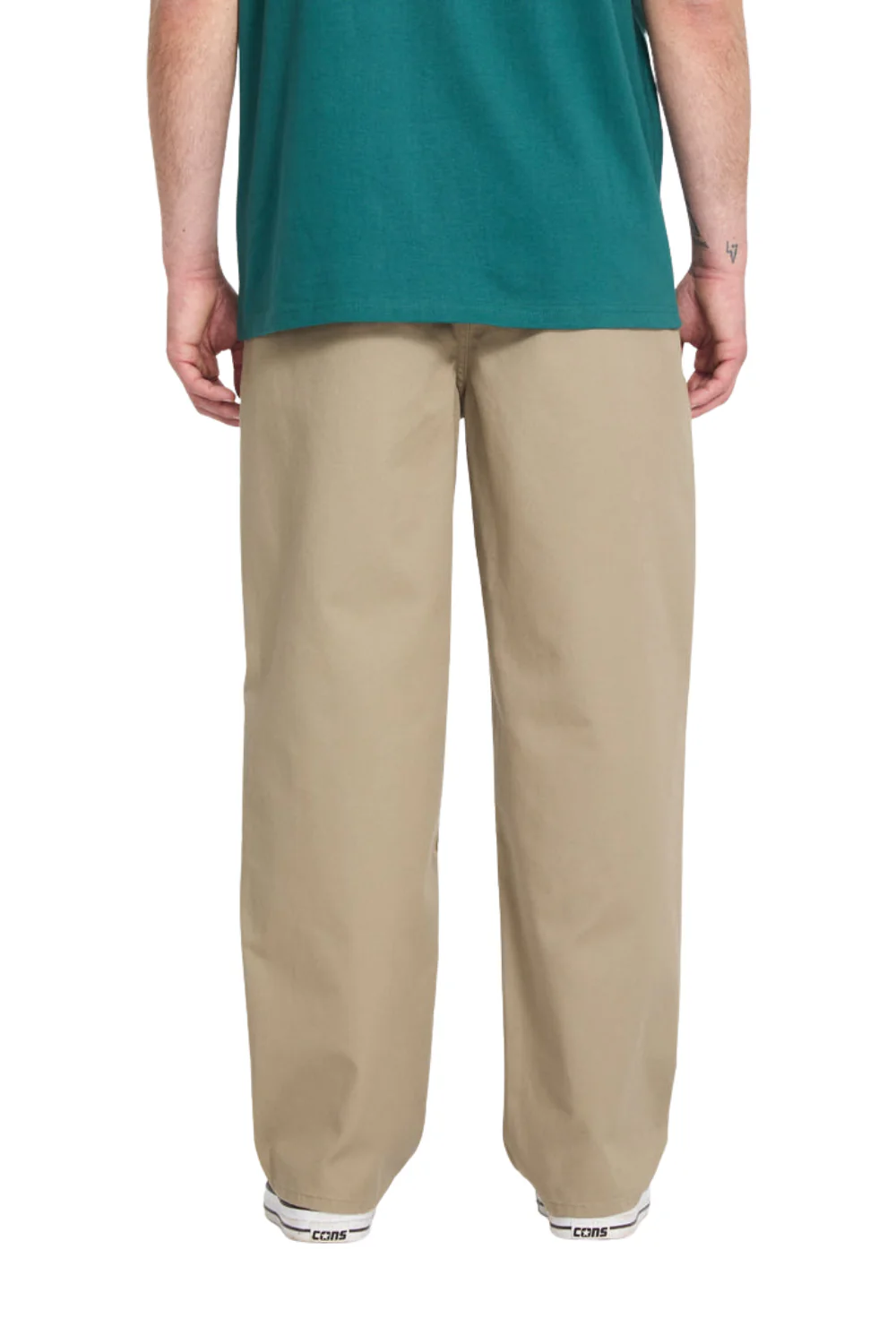 Volcom Freazy Loose Mens Elasticated Waist Trousers Khaki - Image 2