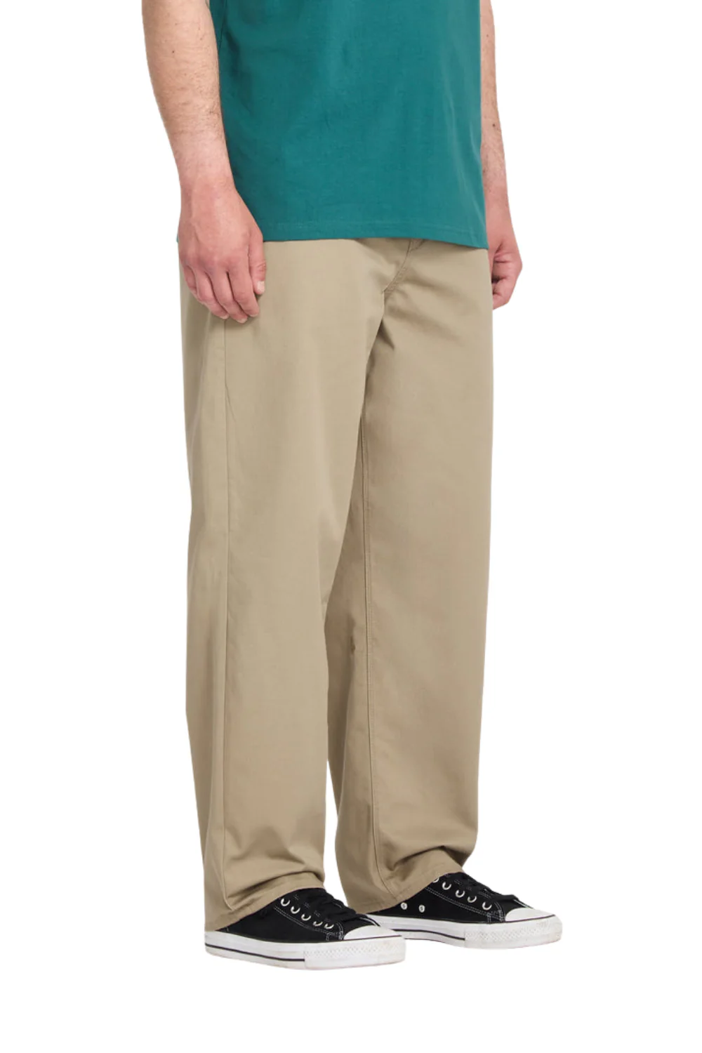 Volcom Freazy Loose Mens Elasticated Waist Trousers Khaki - Image 3