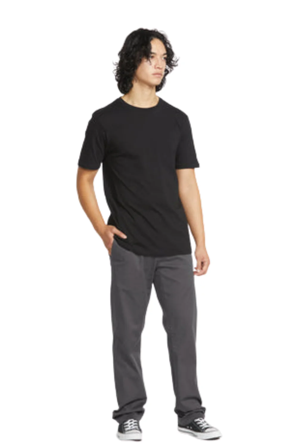 Volcom Frickin Modern Stretch Trousers Charcoal Heather - Image 3