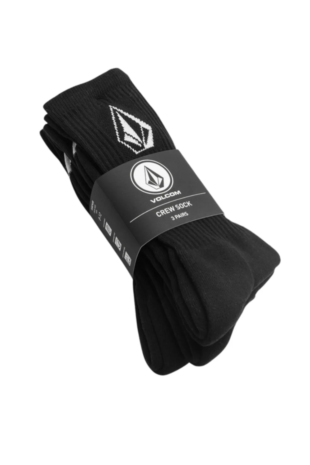 Volcom Full Stone Socks 3 Pack Black - Image 4