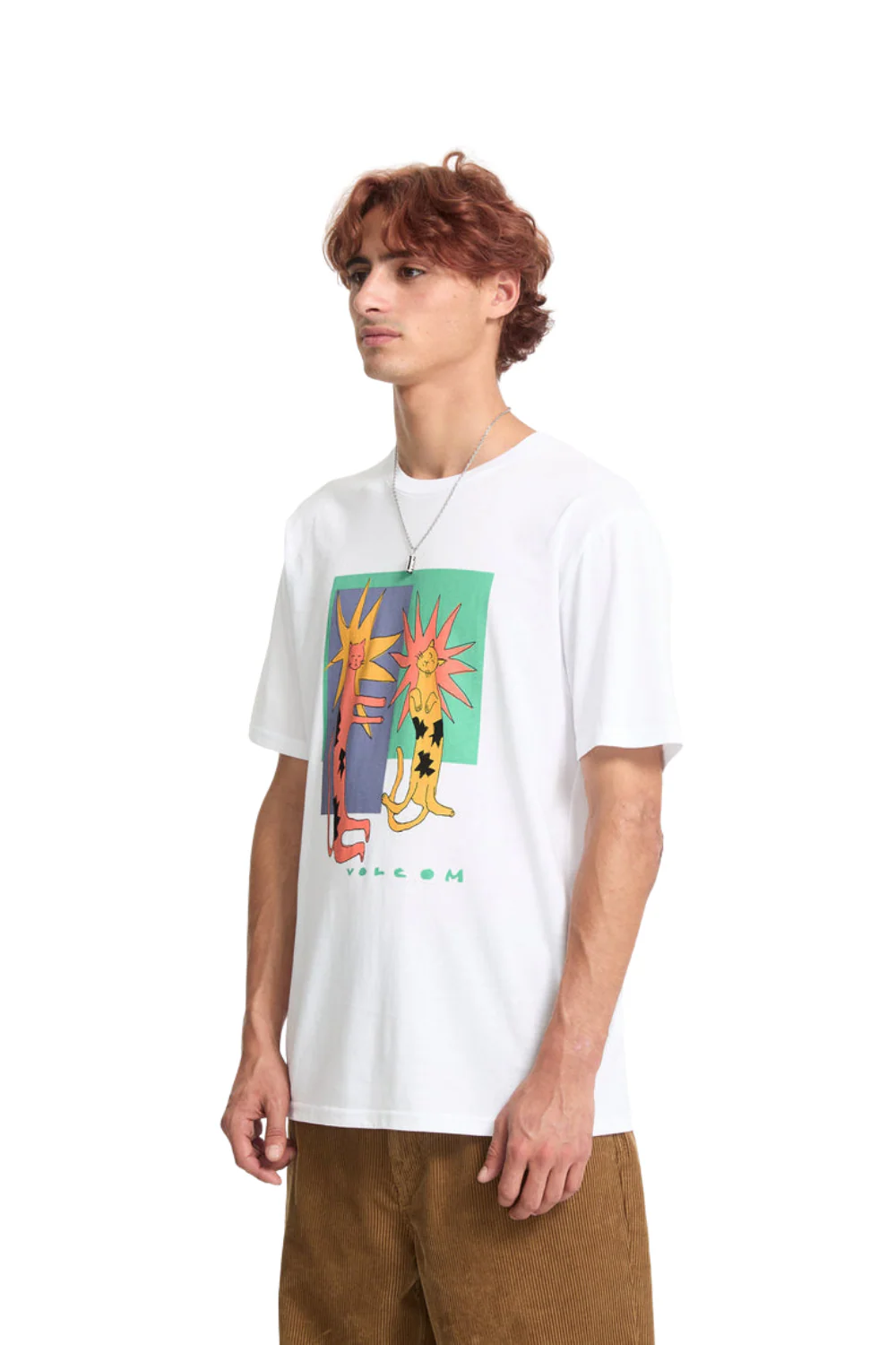 Volcom Longo Cats Short Sleeve T-Shirt White - Image 3