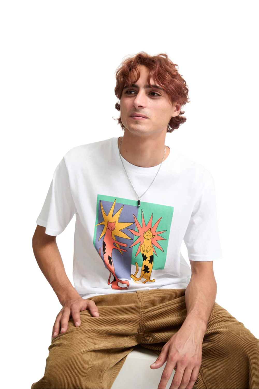 Volcom Longo Cats Short Sleeve T-Shirt White - Image 4