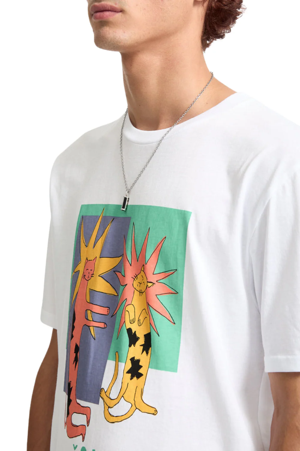 Volcom Longo Cats Short Sleeve T-Shirt White - Image 5
