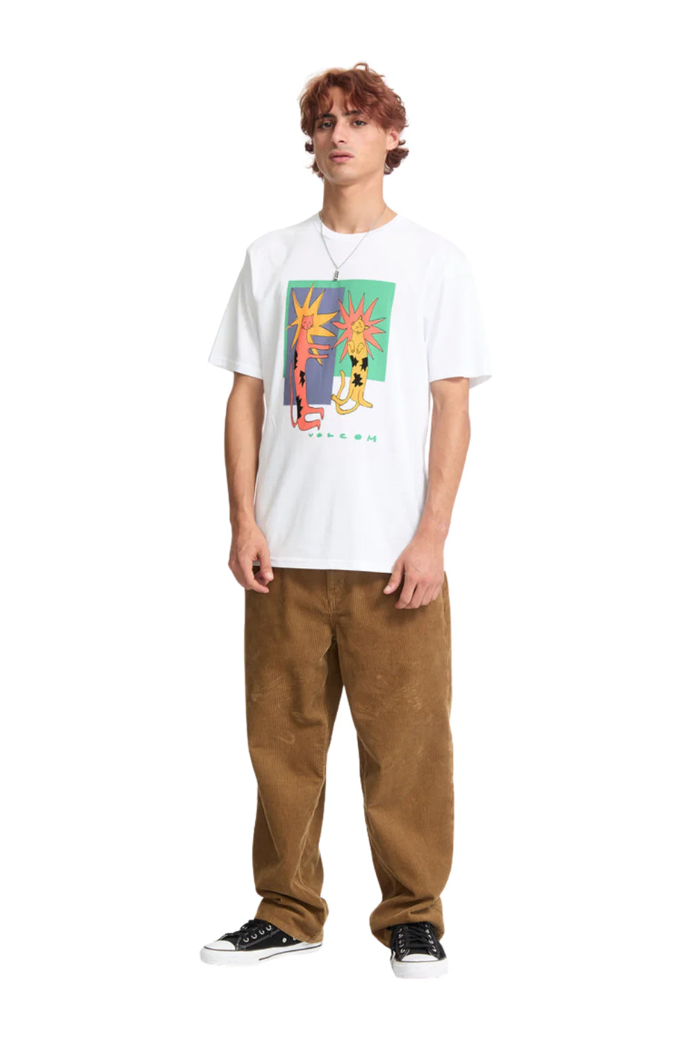 Volcom Longo Cats Short Sleeve T-Shirt White - Image 6