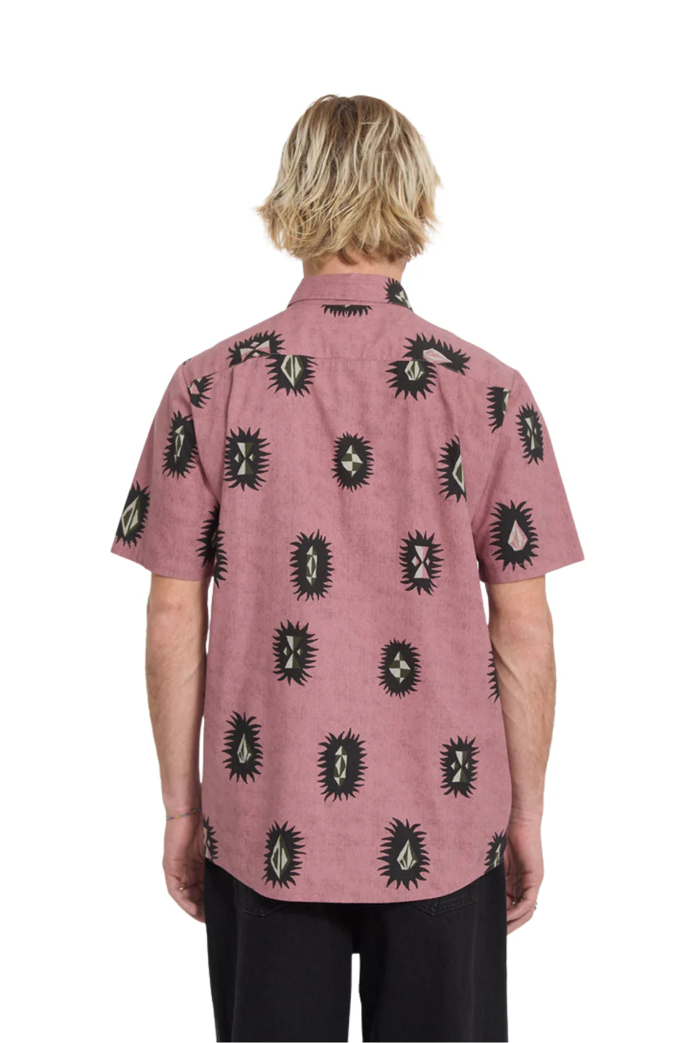 Volcom Markerstone Mens Short Sleeve Shirt Stone Rose - Image 2