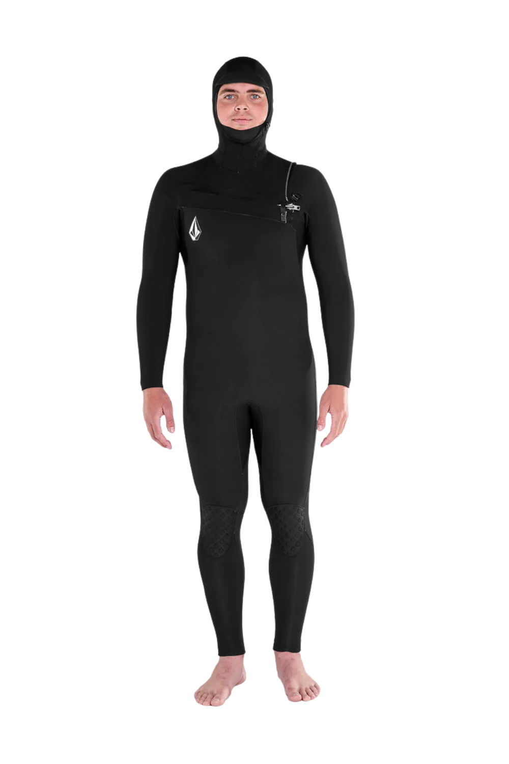 Volcom Modulator 4/3mm Mens Wetsuit Hooded Chest Zip Black