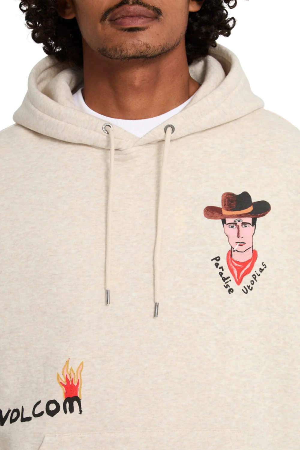 Volcom Mickey Mason Mens Hoodie Dust Heather - Image 5