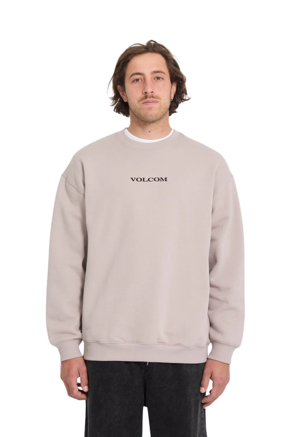 Volcom Stone Mens Sweatshirt Bark Brown