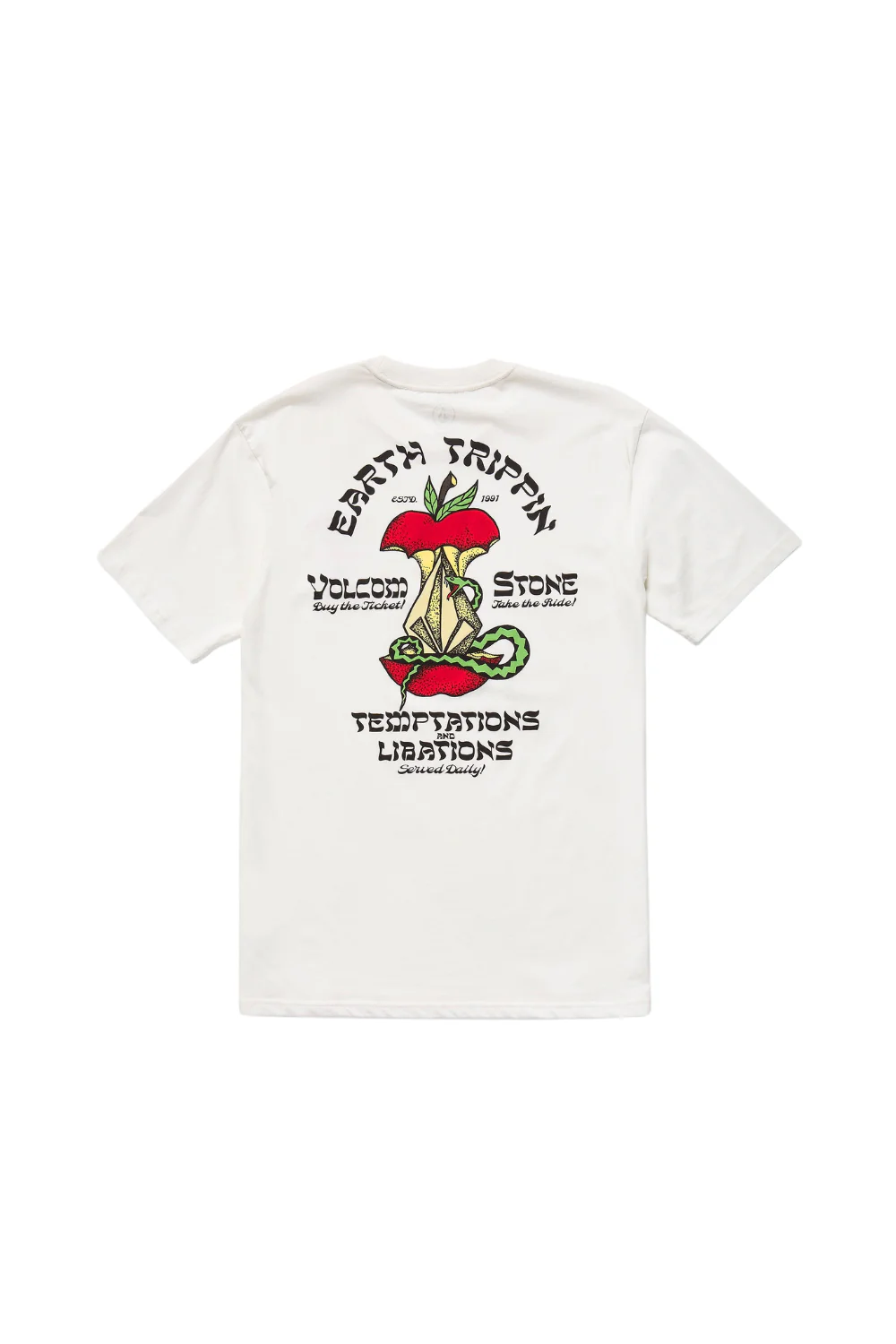 Volcom Temptations Mens T-Shirt Off White - Image 5