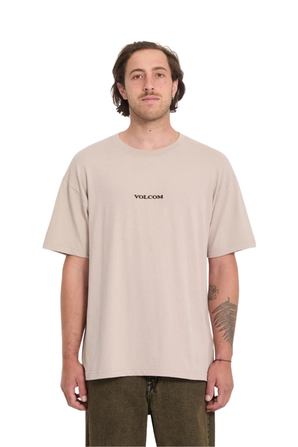 Volcom Stone Mens T-Shirt Bark Brown