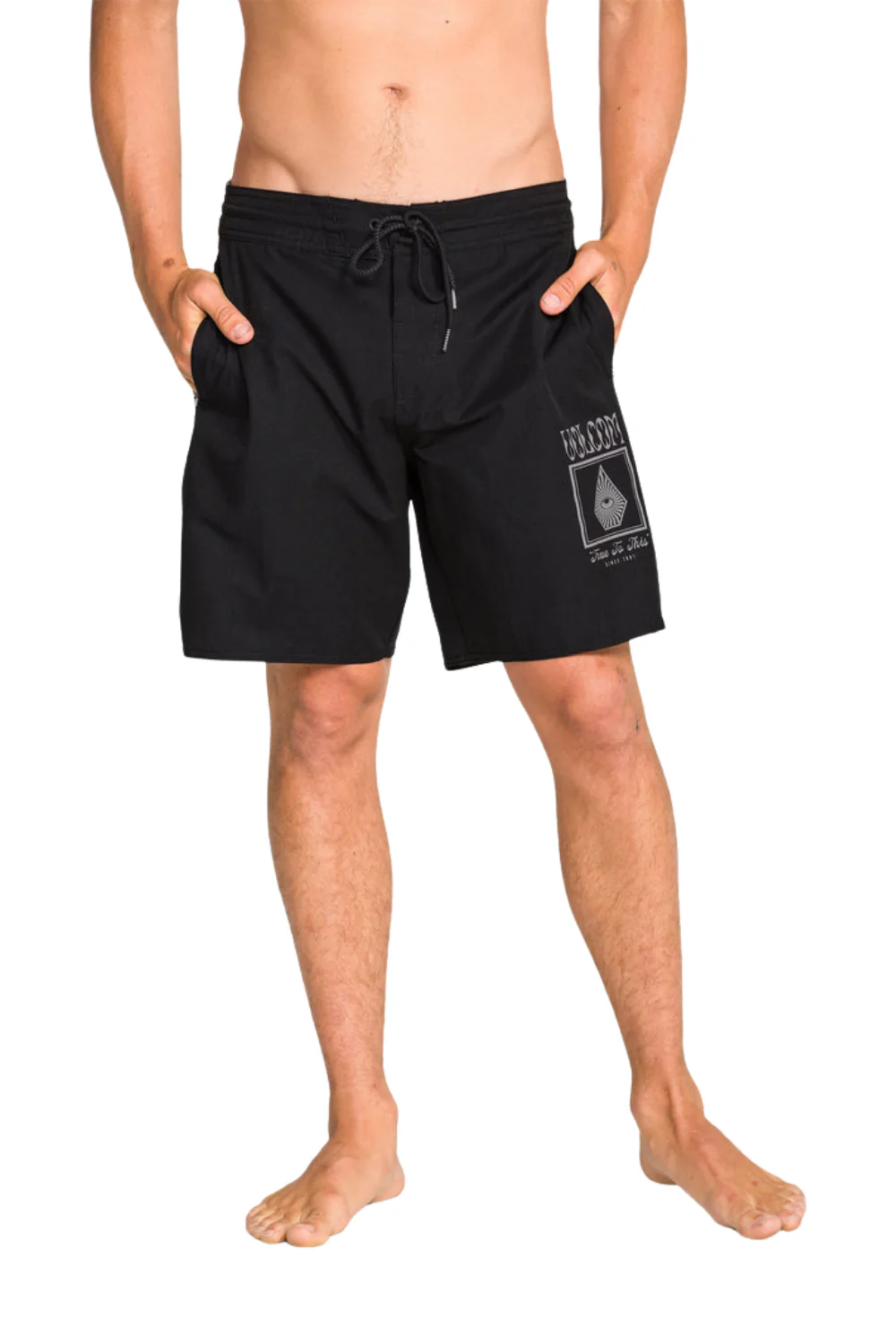Volcom Yewster Loose Stoney Mens 18" Boardshorts Black